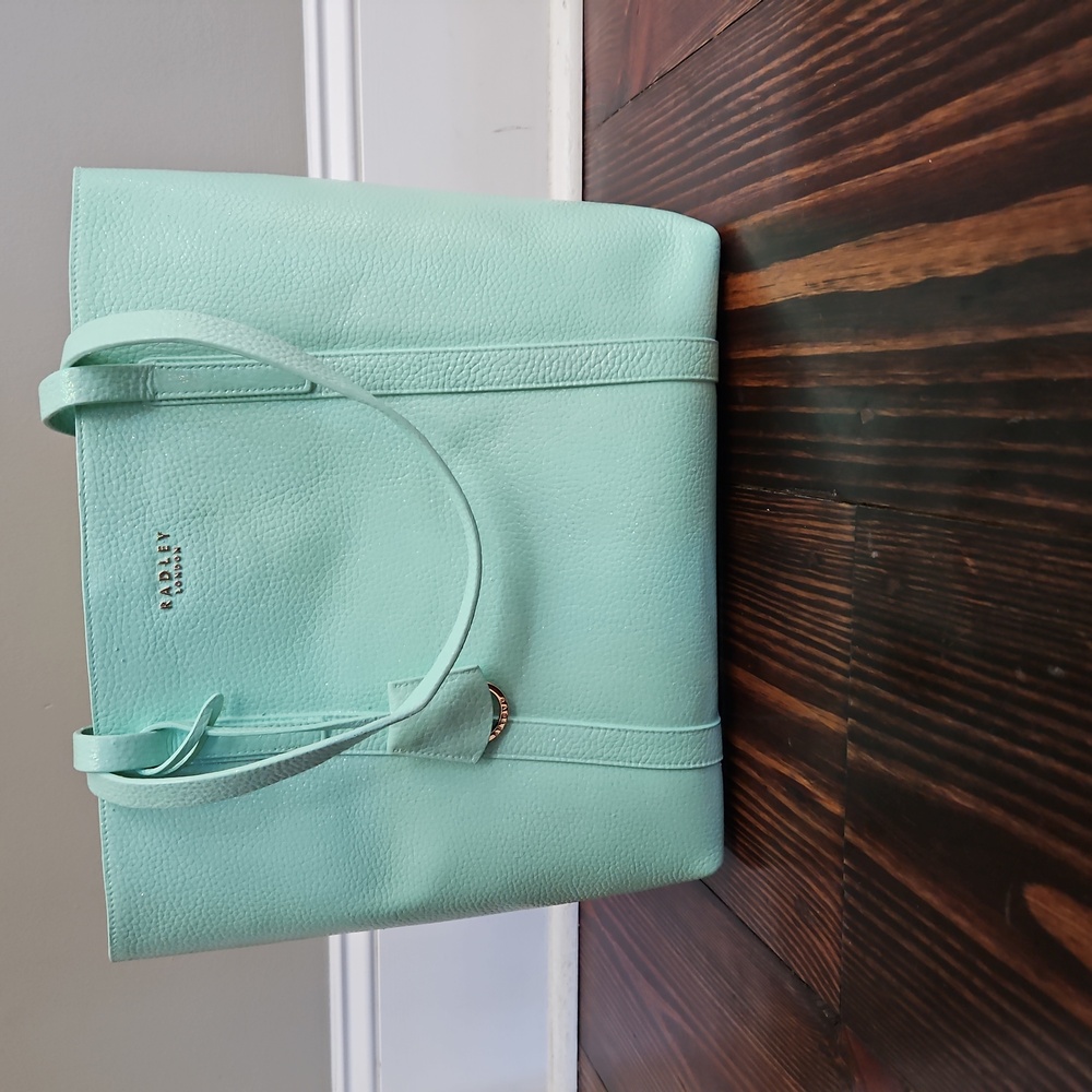 Radley London Museum Street Large Open Top Tote Painted Mint with Sparkles